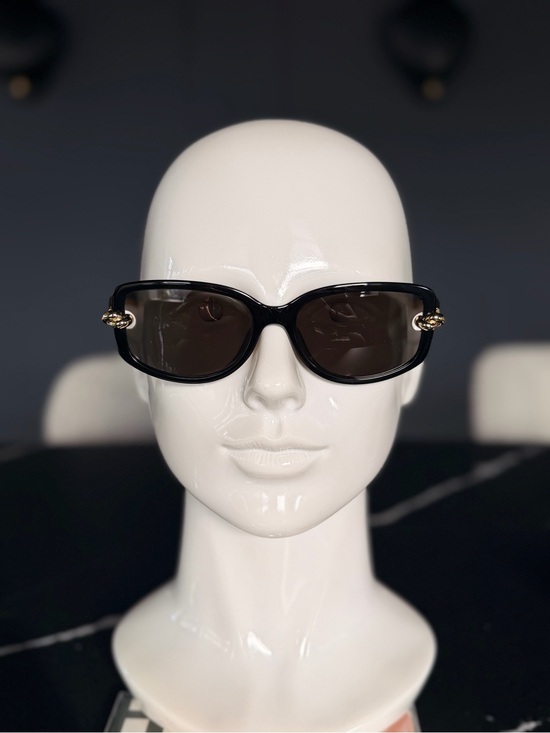 Bottega Veneta Accessories - Black Women's Sunglasses with Gold Accent - Designer Style